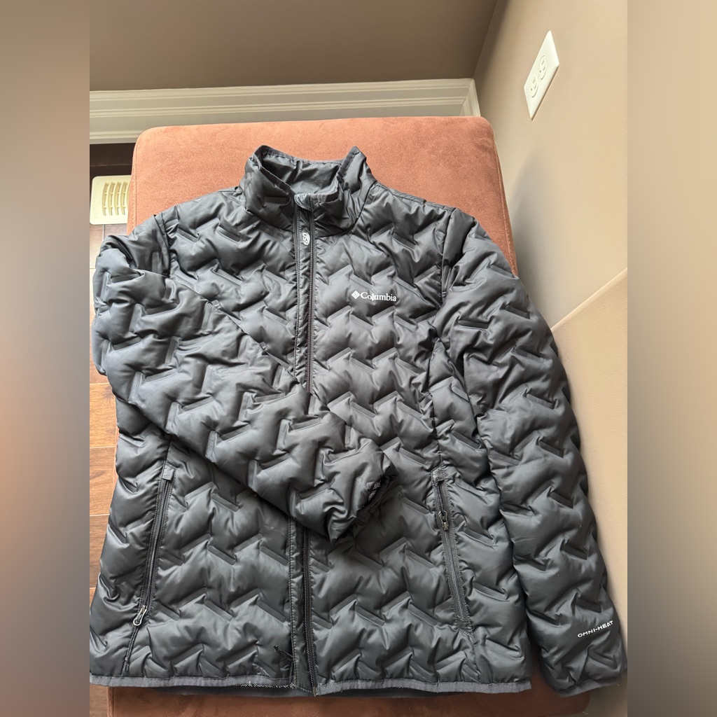 Columbia Black And Gray Quilted Jacket